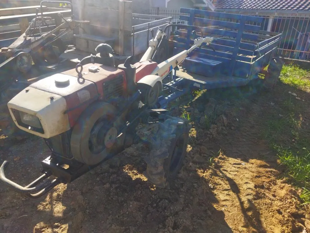 MICRO TRATOR YANMAR TC 11 COM CARRETA TRAÇADA