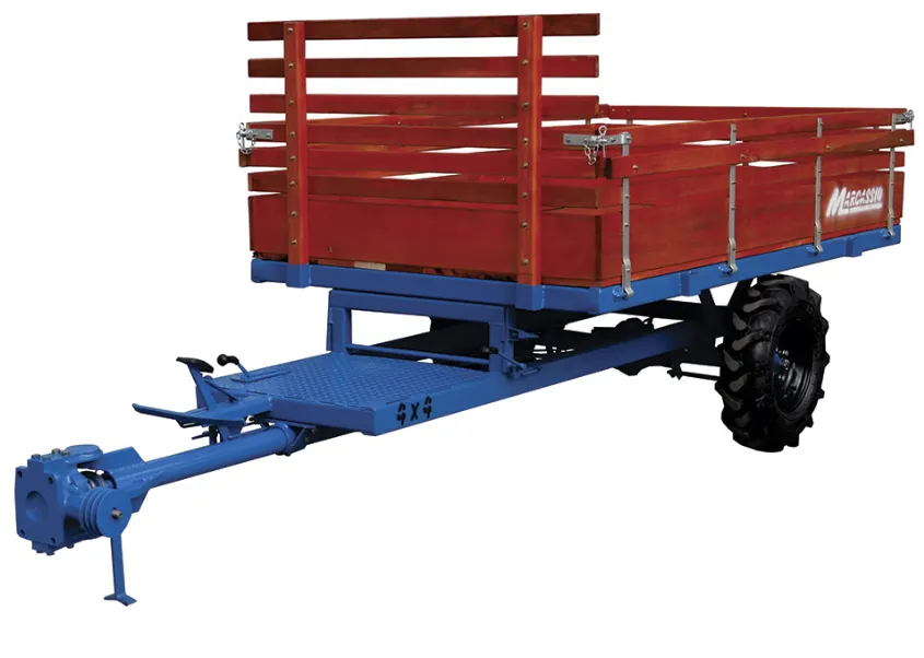 Carreta Tracionada Com Basculante Para Micro Trator - Marcassio