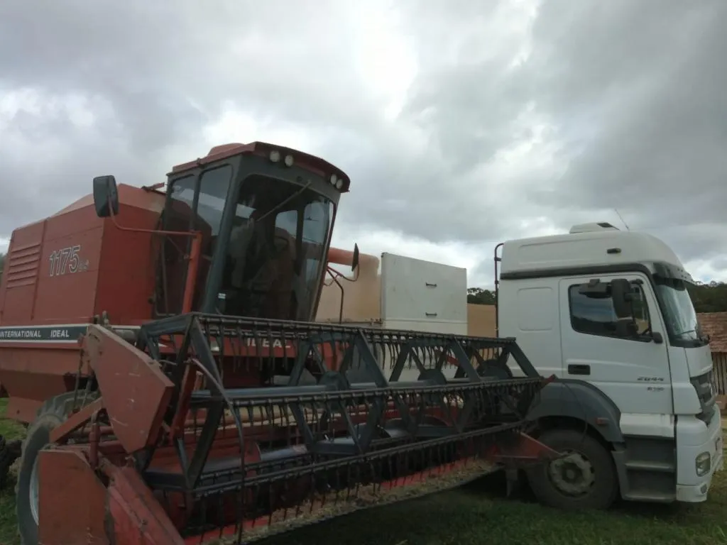 COLHEITADEIRA IDEAL 1175 COM CARRETA 22 PÉS
