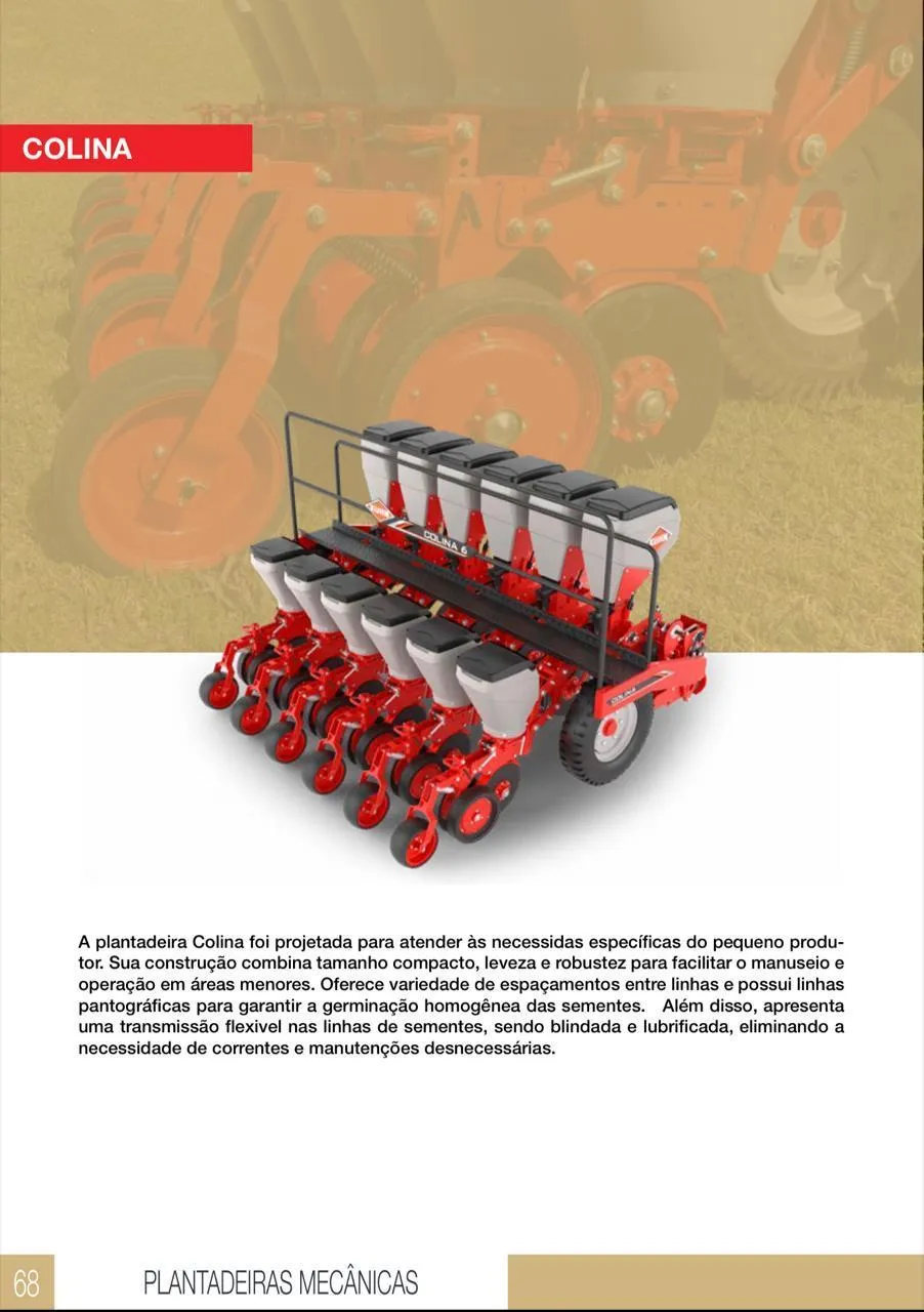 PLANTADEIRA KUHN COLINA DE 5 A 6 LINHAS