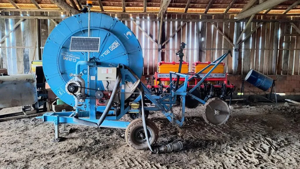 CARRETEL DE IRRIGAÇÃO SETORIAL 300 METROS 75MM MANGUEIRA CANHÃO DE TURBINA