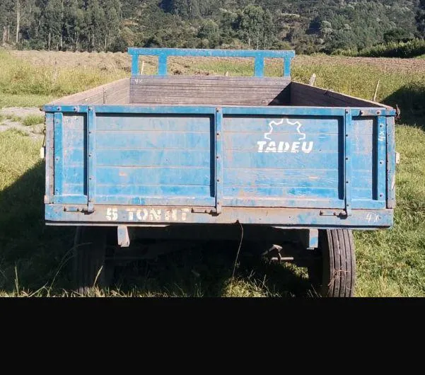 Carreta agrícola Tadeu 5 toneladas eixo tandem basculante